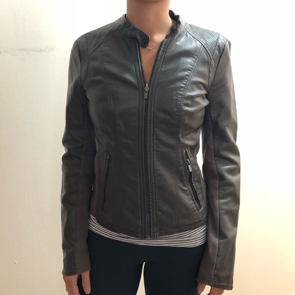 Faux leather jacket